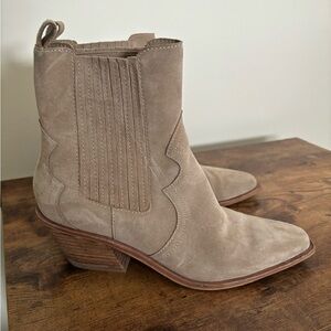Dolce Vita beige suede boots